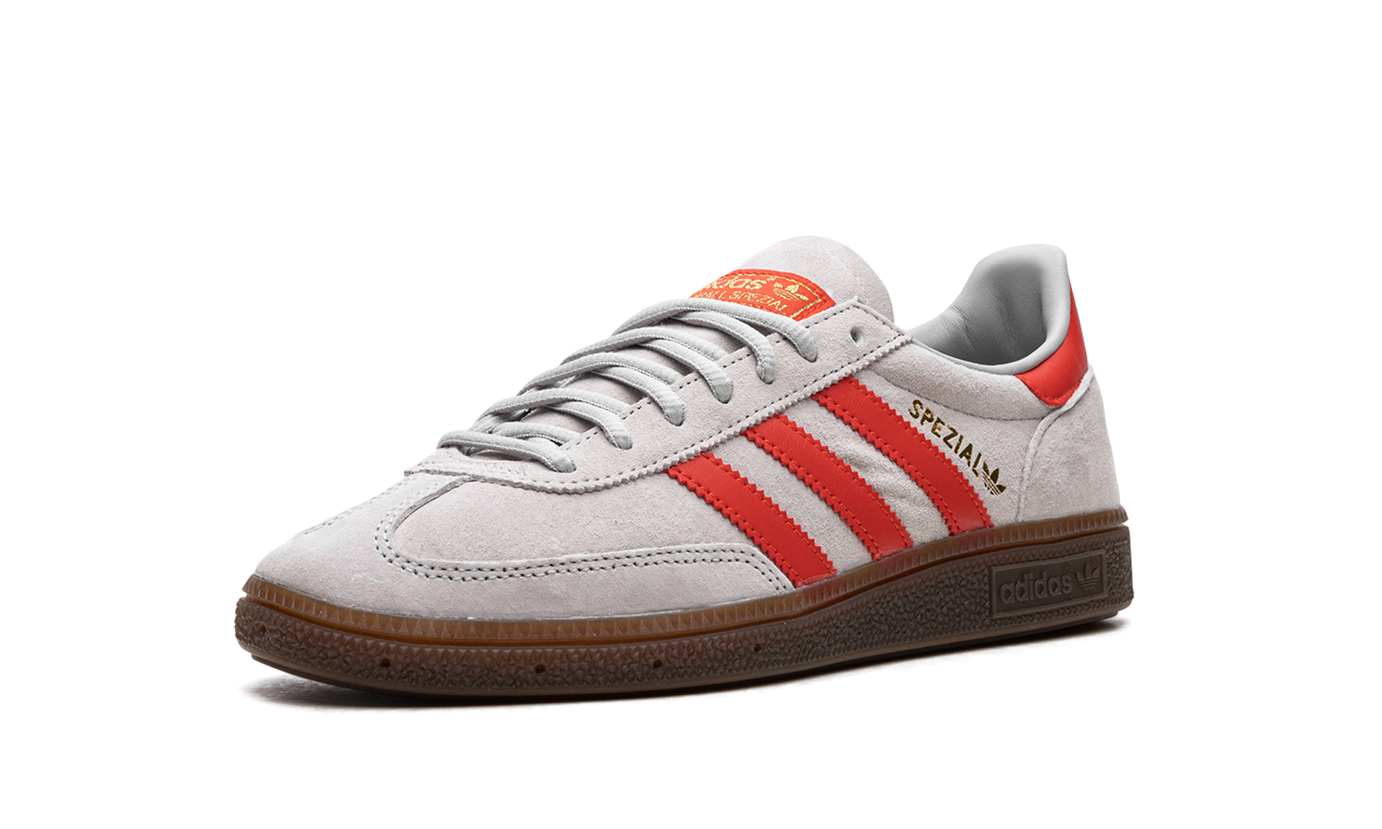 adidas handball spezial grey hi res red+EF5747+left diagnol single view