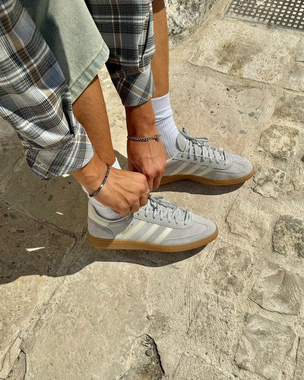 adidas Handball Spezial Grey Two White Gum (GS), Lifestyle View 3, SKU JP9561
