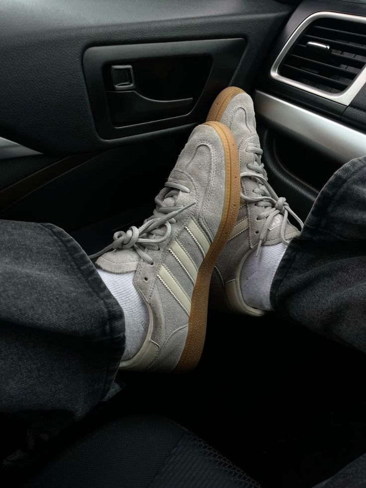 adidas Handball Spezial Grey Two White Gum (GS), Lifestyle View 1, SKU JP9561