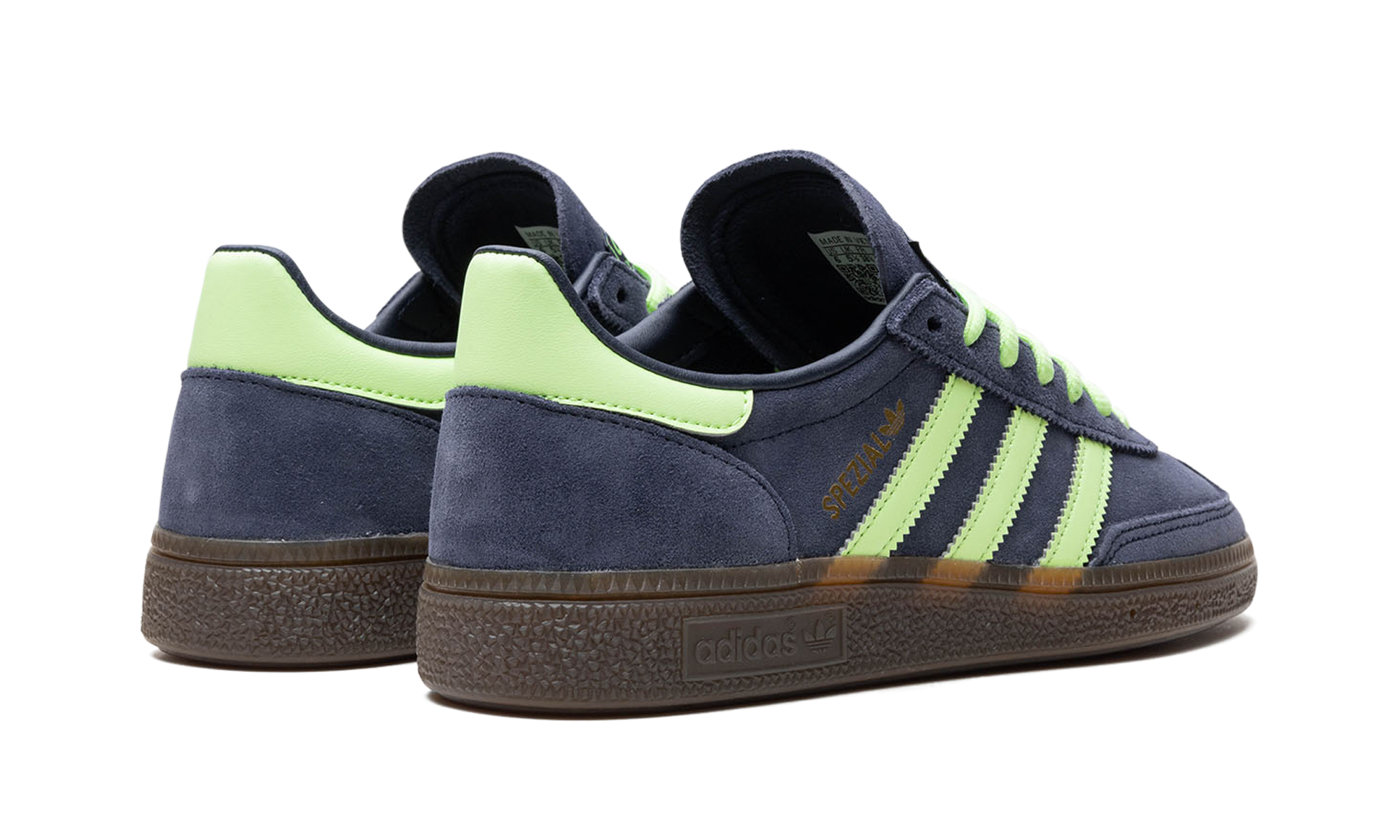 adidas handball spezial legend ink green spark+IH7497+diagnol right behind view