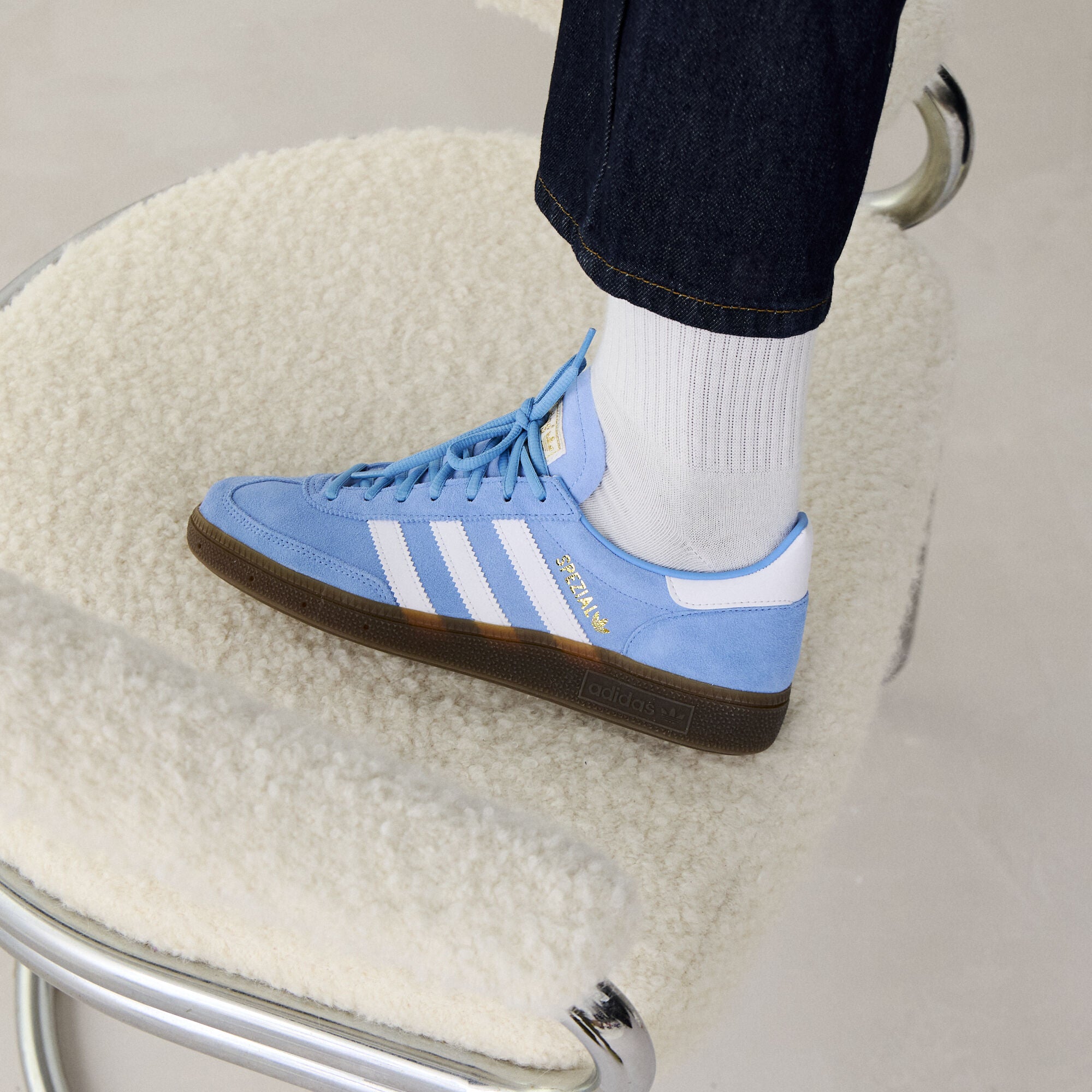 adidas Handball Spezial Light Blue, Lifestyle View 1, SKU BD7632