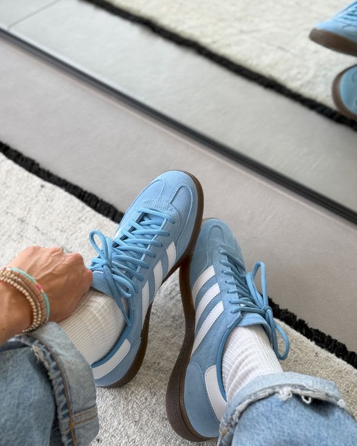 adidas Handball Spezial Light Blue, Lifestyle View 2, SKU BD7632