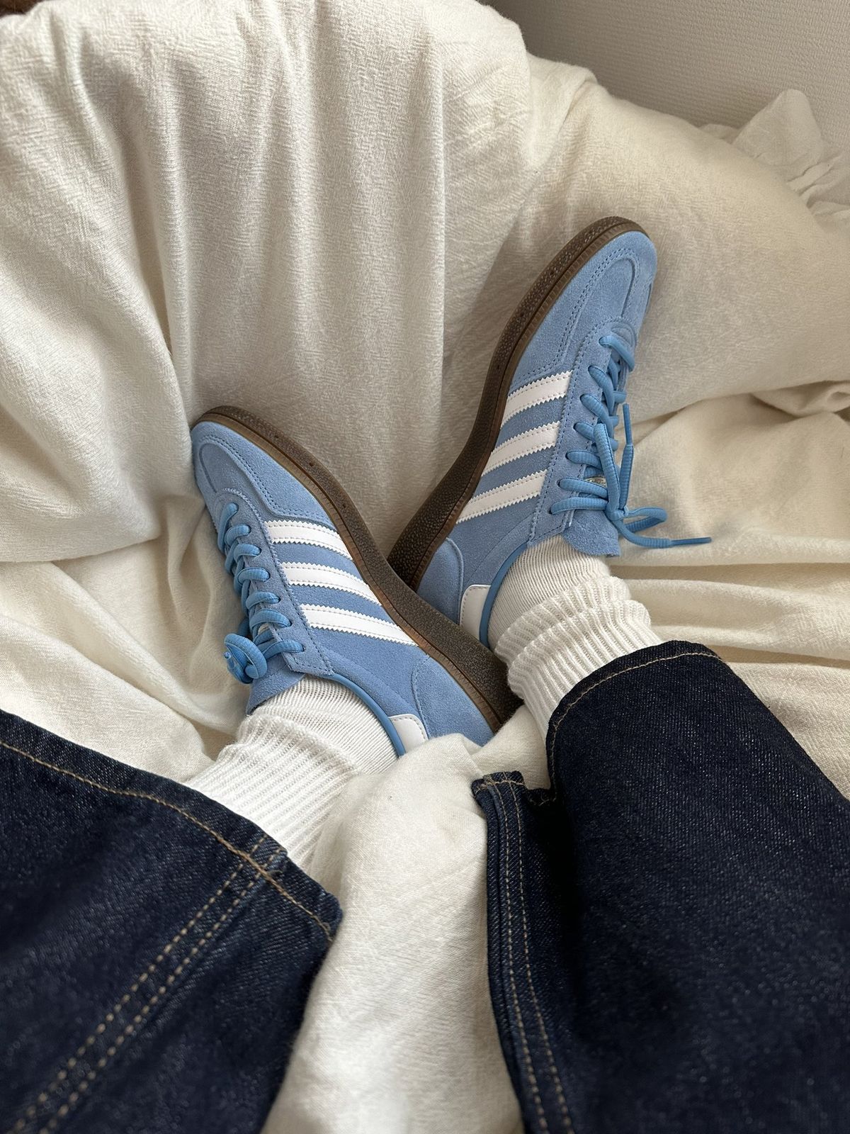 adidas Handball Spezial Light Blue, Lifestyle View 3, SKU BD7632