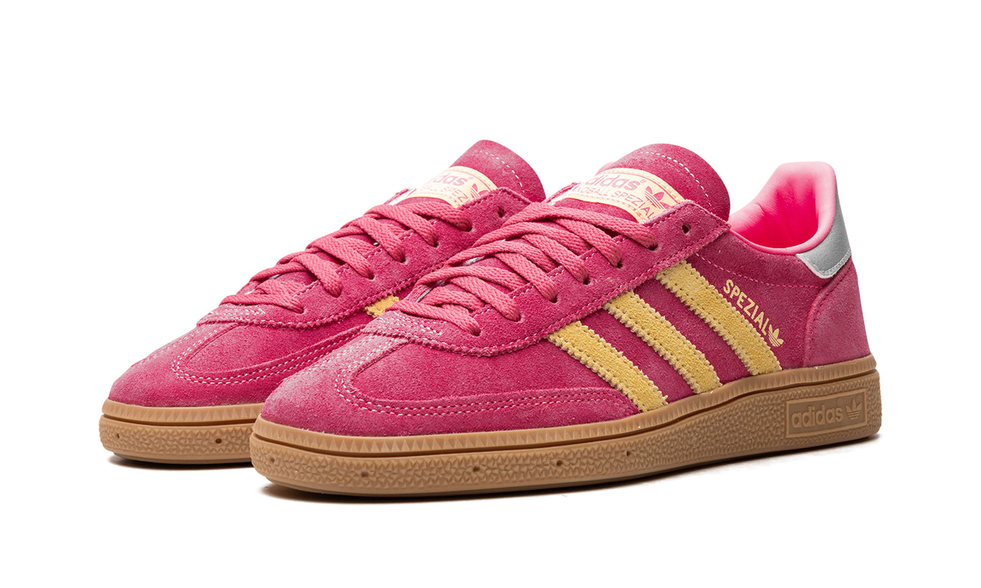 adidas handball spezial lucid pink almost yellow women s+JI1407+diagnol left view