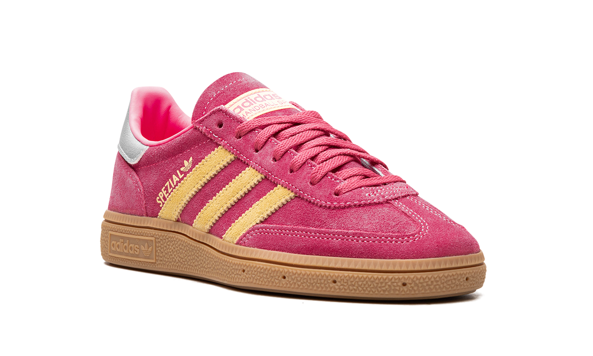 adidas handball spezial lucid pink almost yellow women s+JI1407+diagnol right view