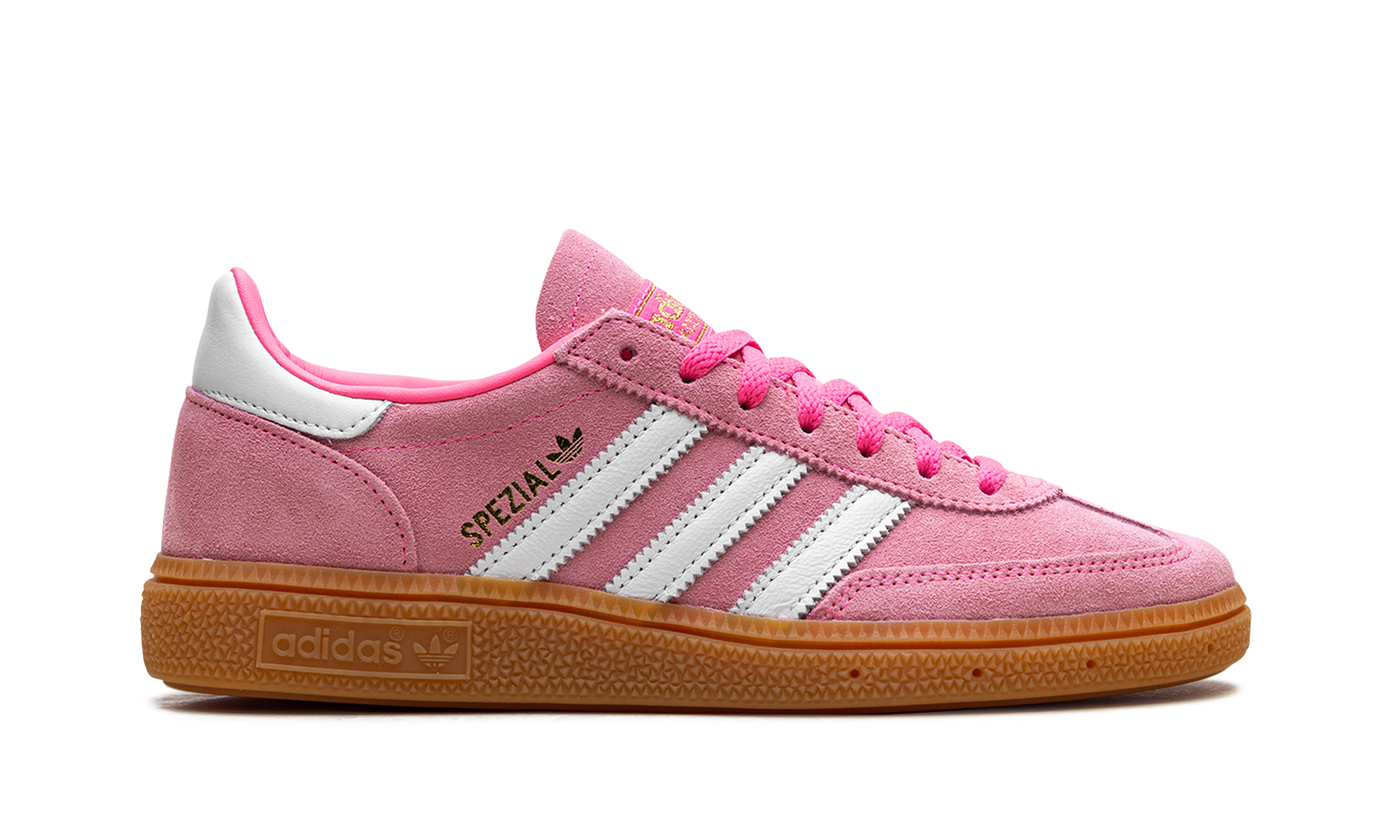 adidas handball spezial lucid pink white women s+JI2654+right view