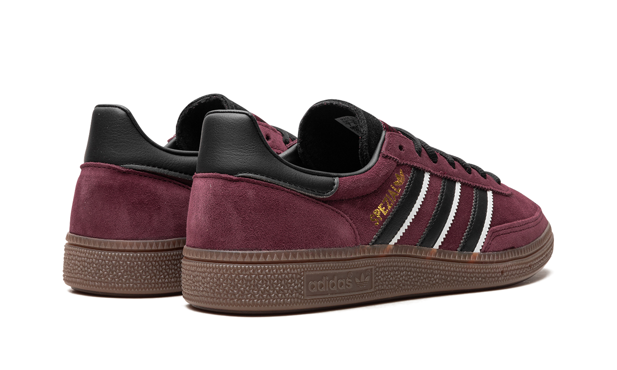 adidas handball spezial maroon black gum+IG6184+diagnol right behind view