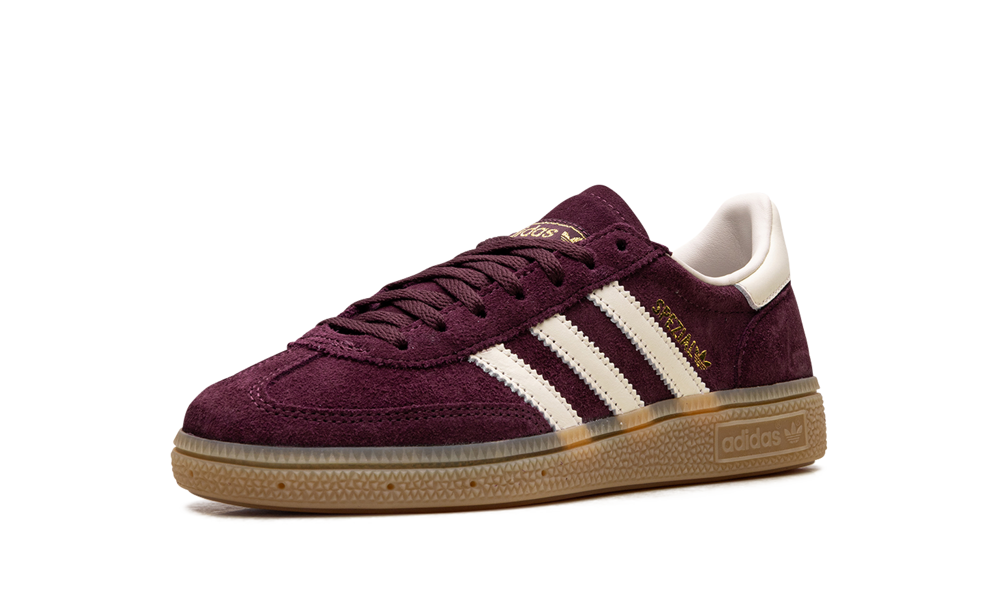 adidas handball spezial maroon cream white women s+JP8726+left diagnol single view