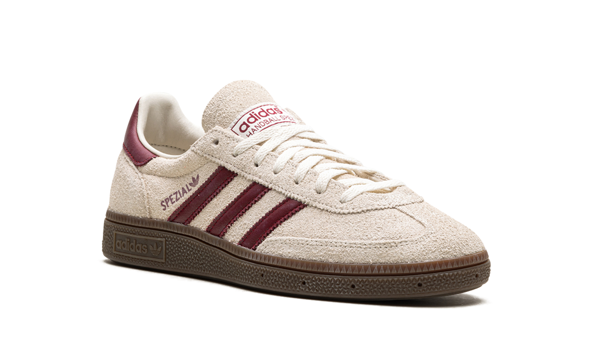 adidas handball spezial off white collegiate burgundy women s+JH8699+diagnol right view