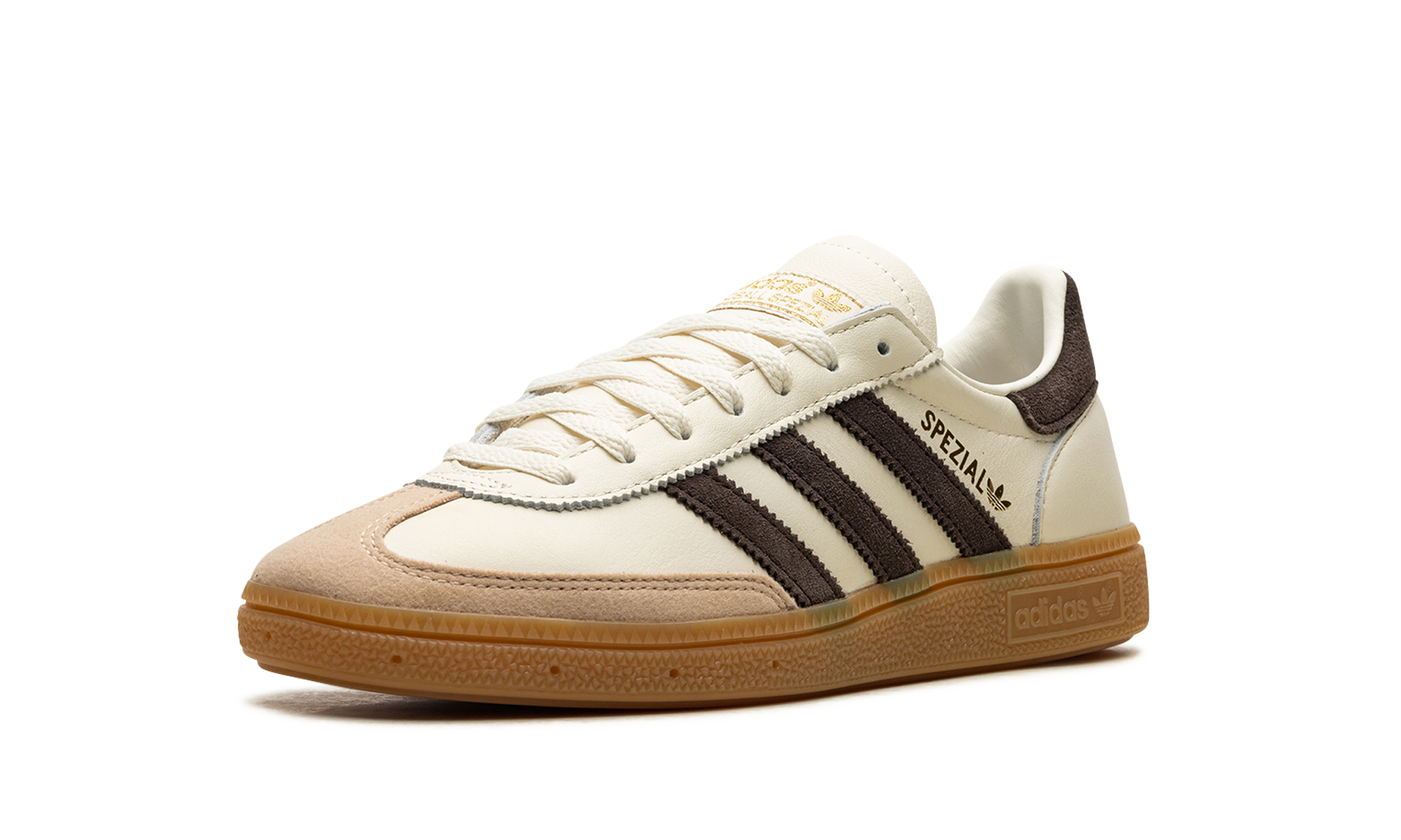 adidas handball spezial off white dark brown+IE3709+left diagnol single view