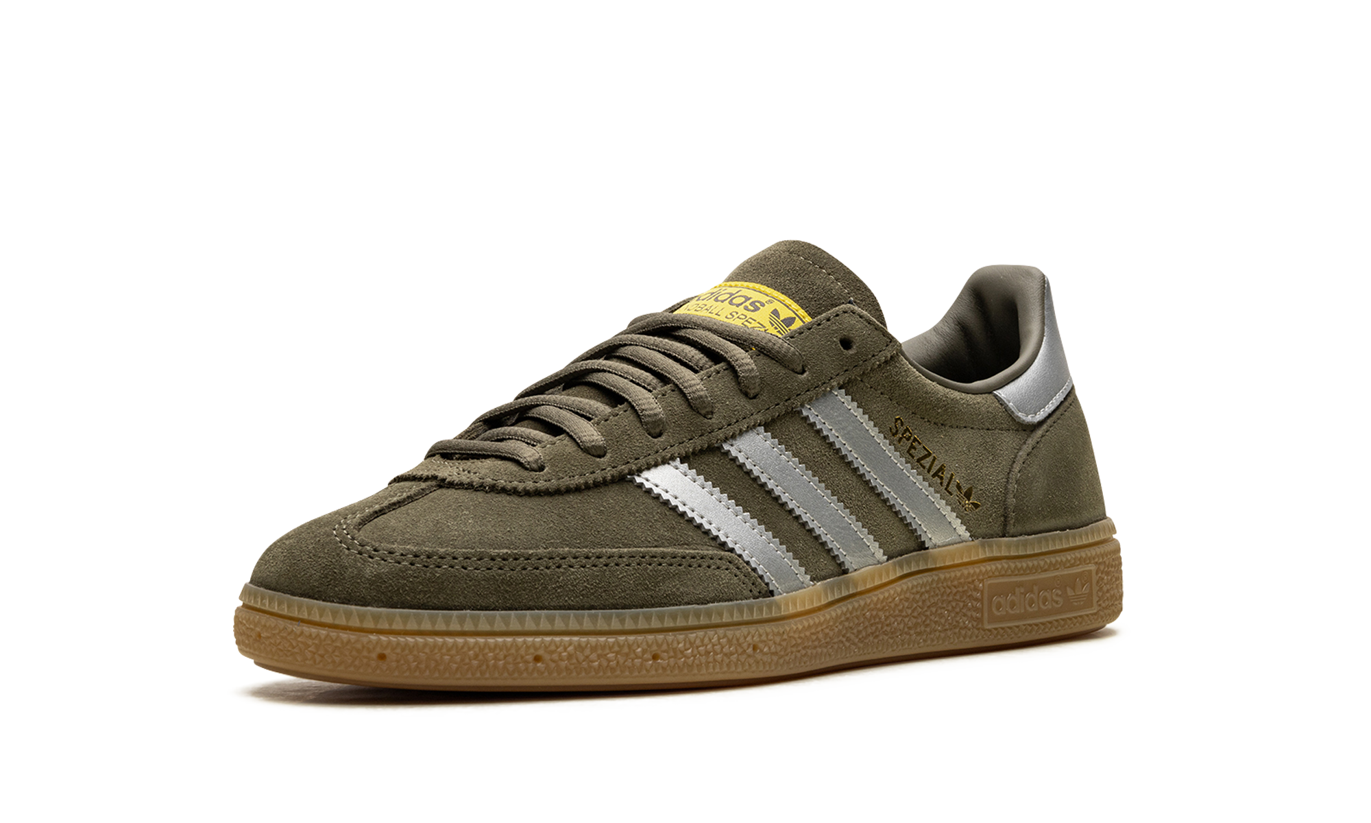 adidas handball spezial olive strata+JH7558+left diagnol single view