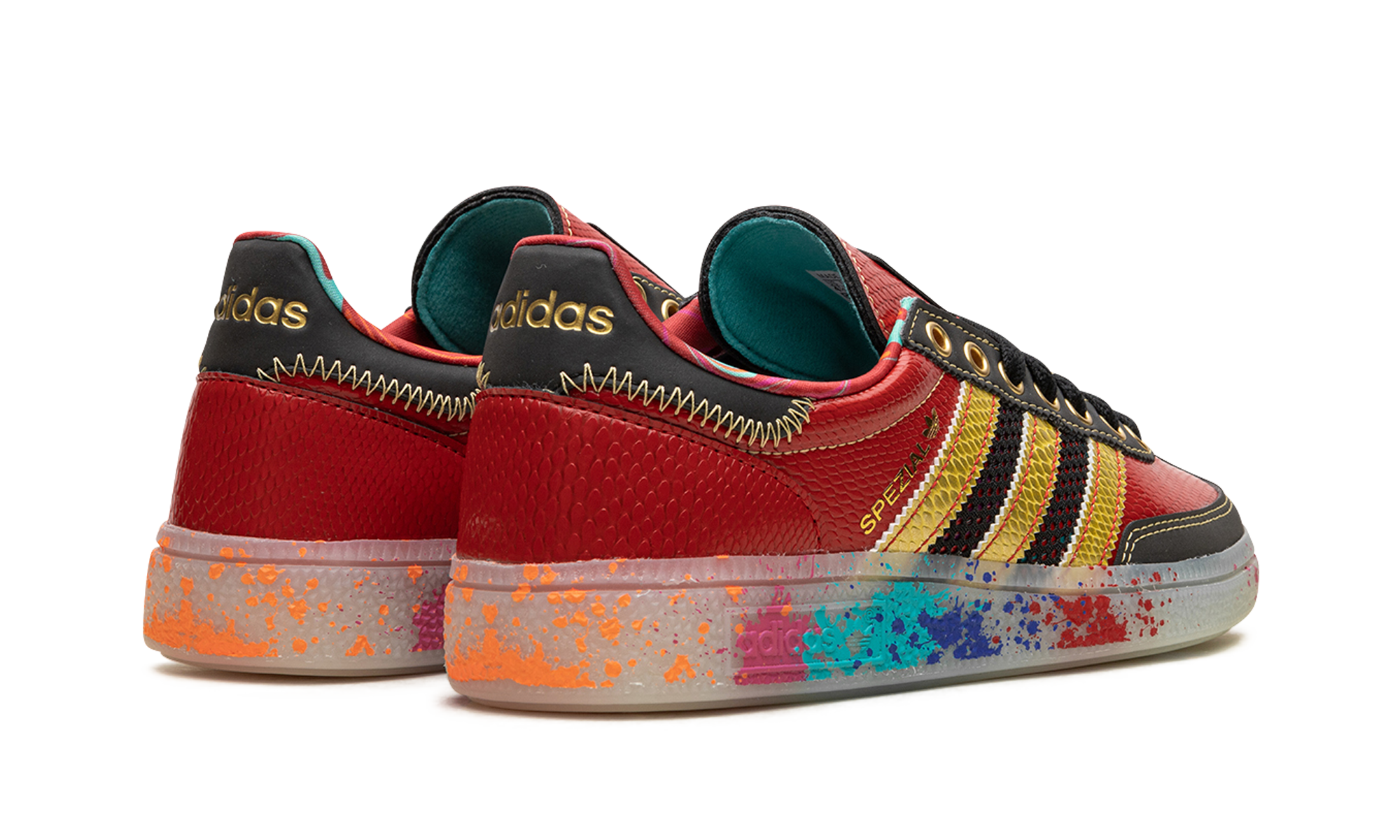 adidas handball spezial s e e d paint splater+ID8617+diagnol right behind view