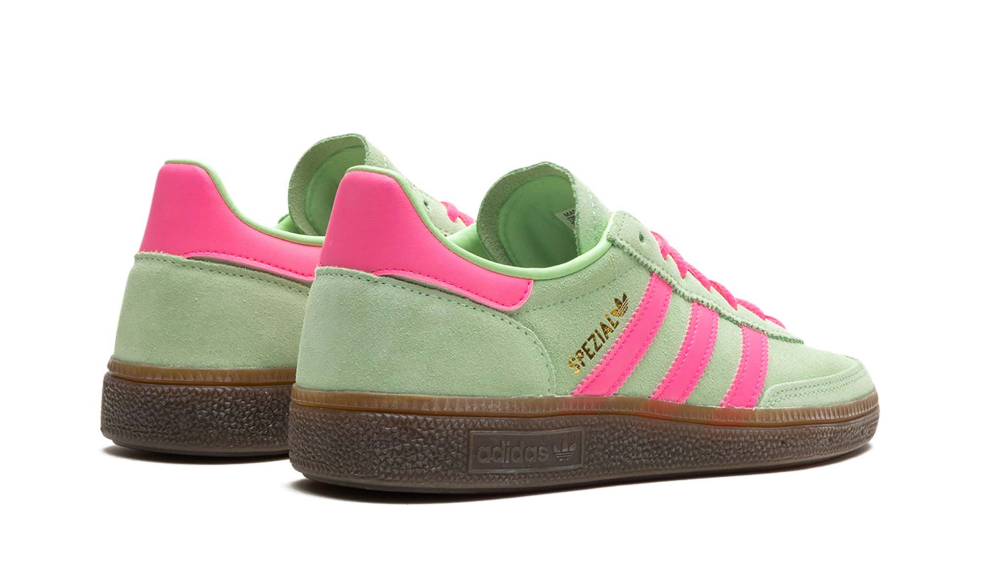 adidas handball spezial semi green spark+IH7498+diagnol right behind view