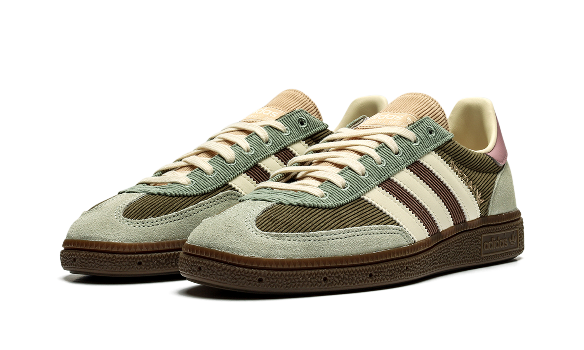adidas handball spezial silver green magic mauve+IH4891+diagnol left view