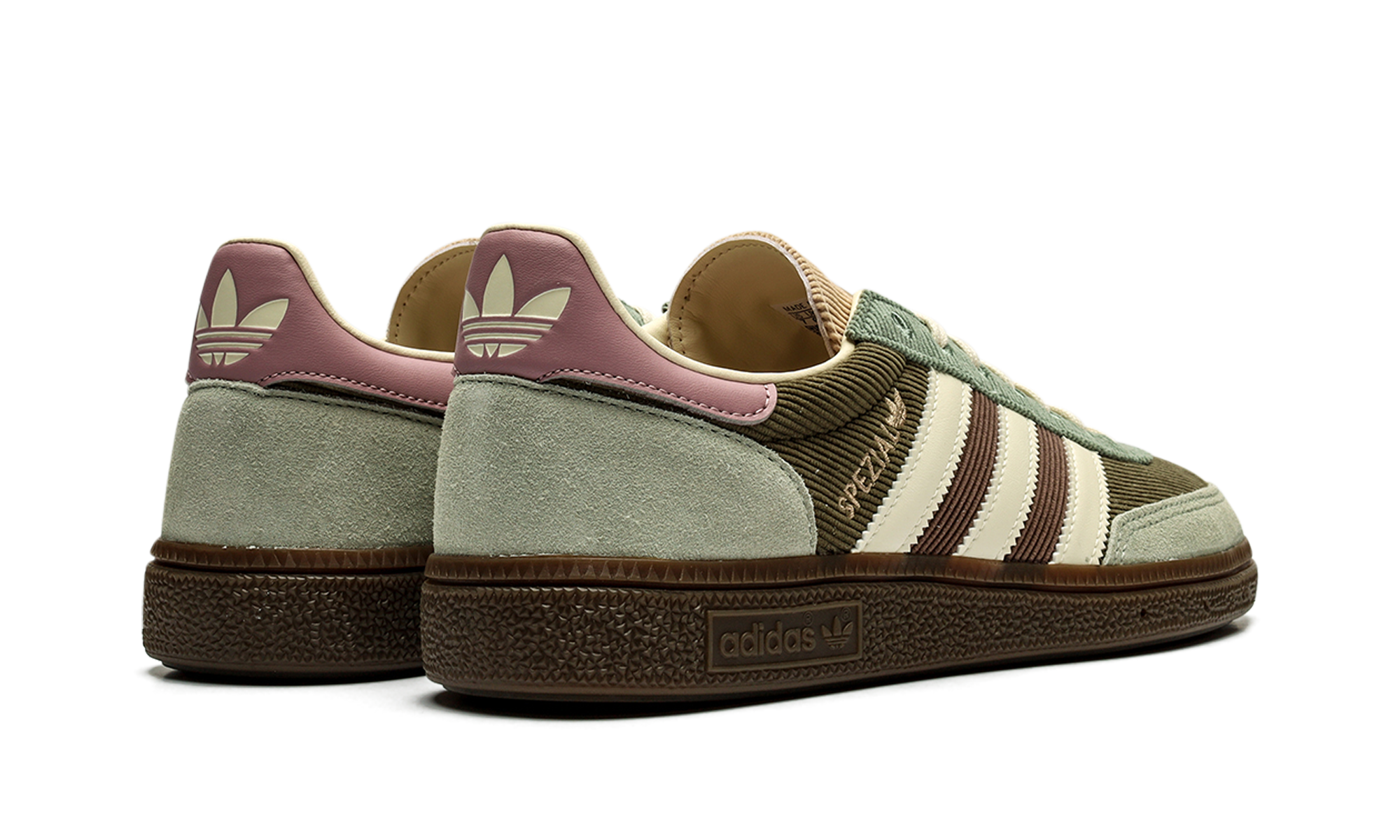 adidas handball spezial silver green magic mauve+IH4891+diagnol right behind view