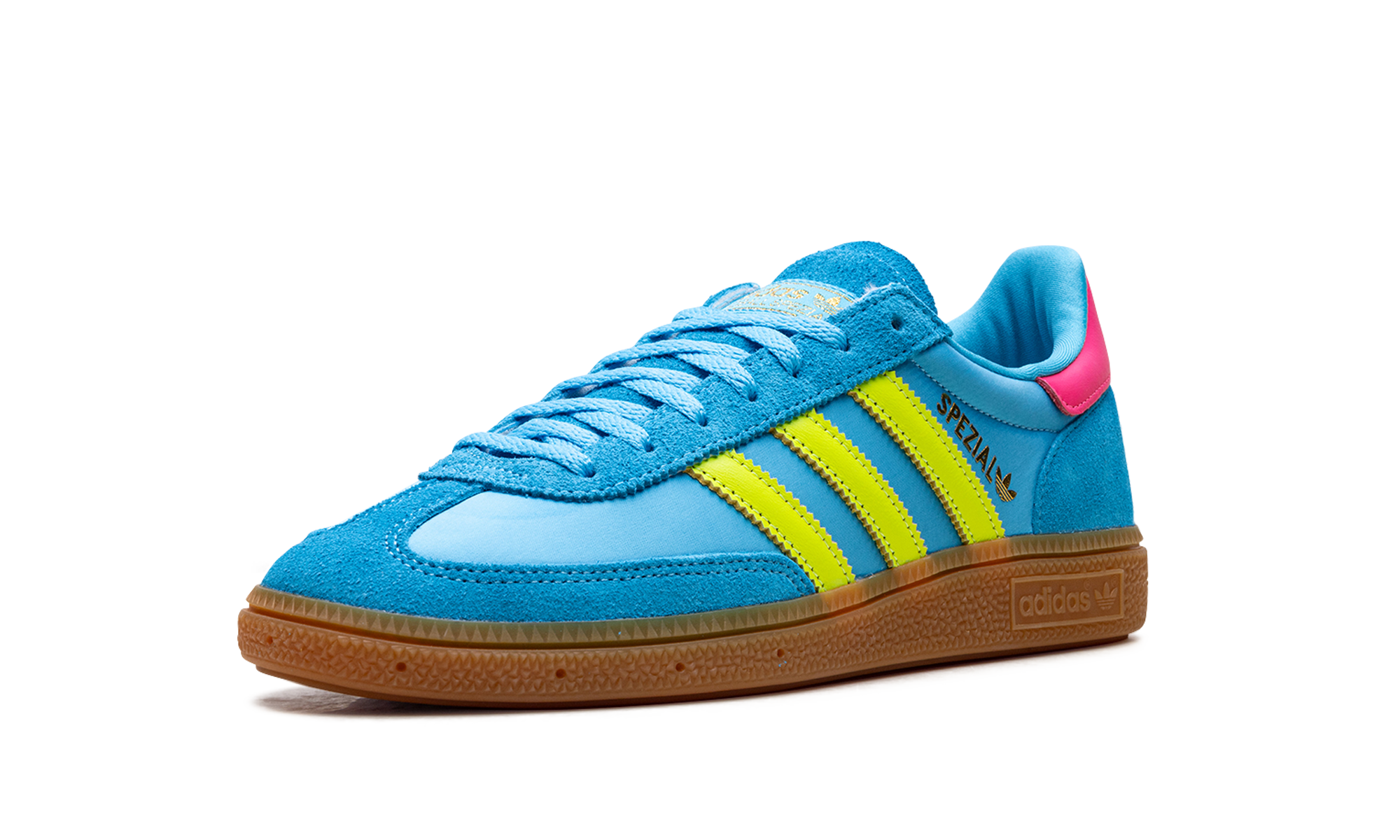adidas handball spezial sky rush solar yellow lucid pink women s+JH5658+left diagnol single view