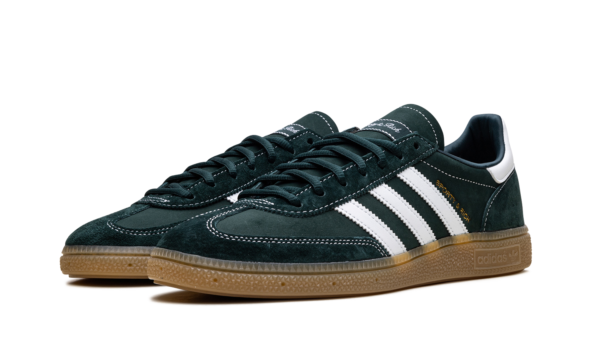 adidas handball spezial sporty rich dark green+JP7067+diagnol left view