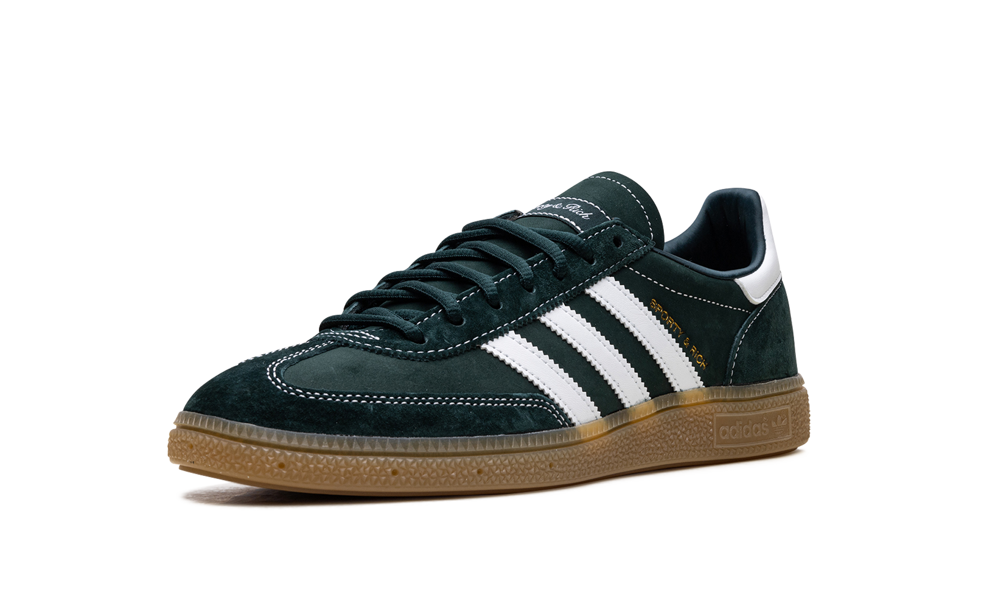 adidas handball spezial sporty rich dark green+JP7067+left diagnol single view