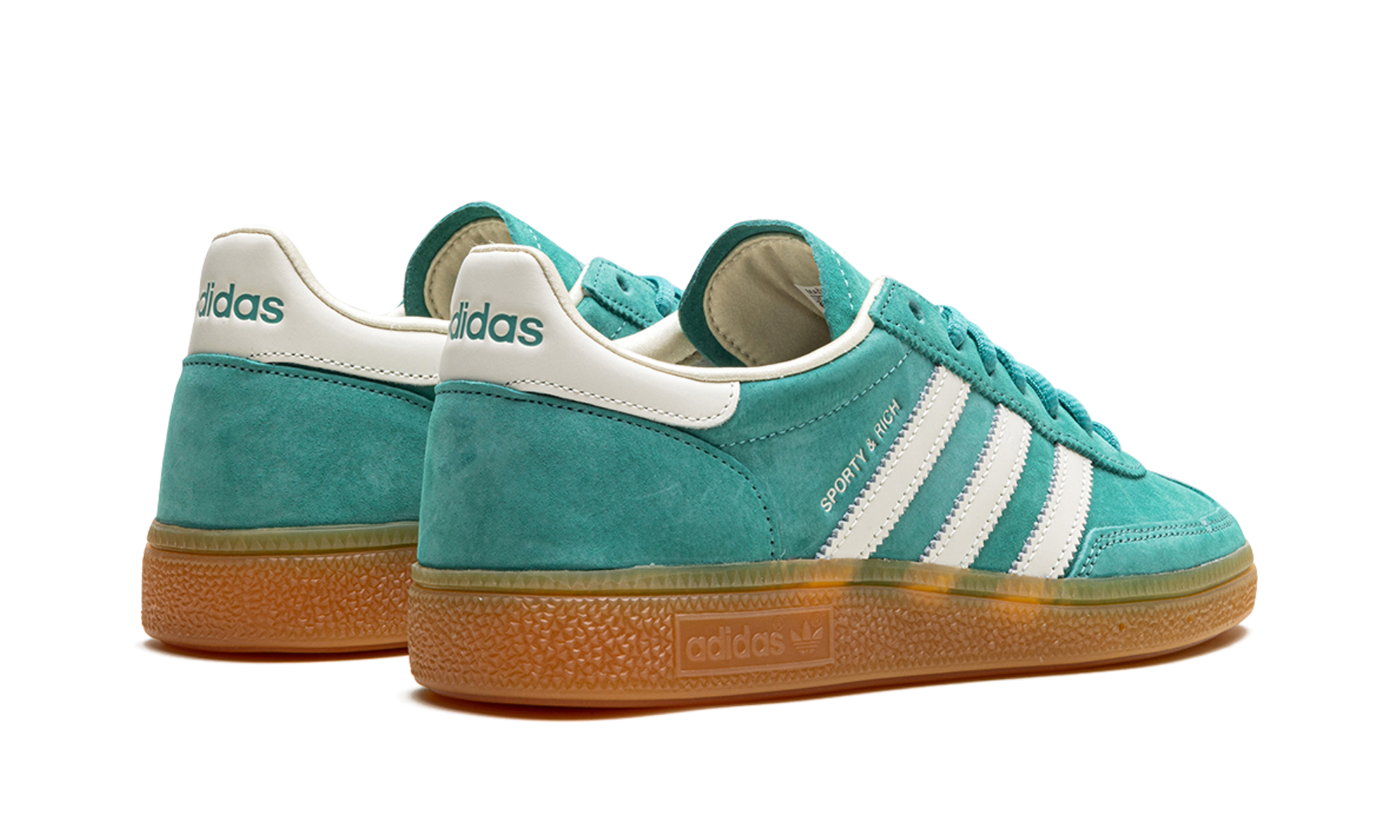 adidas handball spezial sporty rich green+IH2148+diagnol right behind view