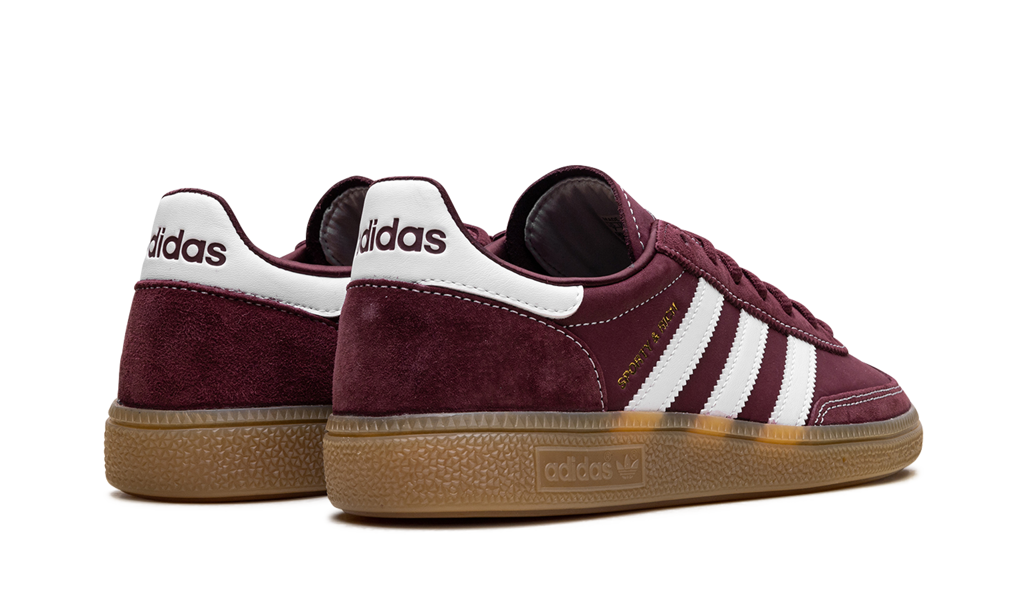adidas handball spezial sporty rich shadow red+JP7068+diagnol right behind view