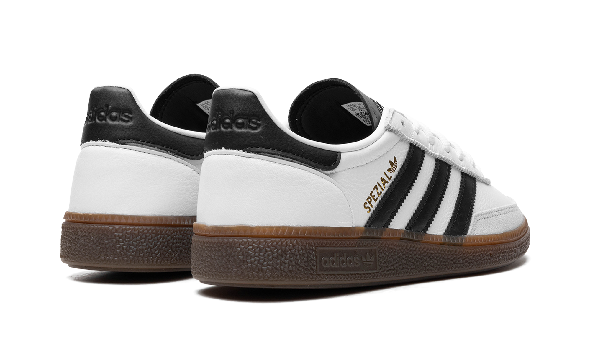 adidas handball spezial white black gum+IE3403+diagnol right behind view