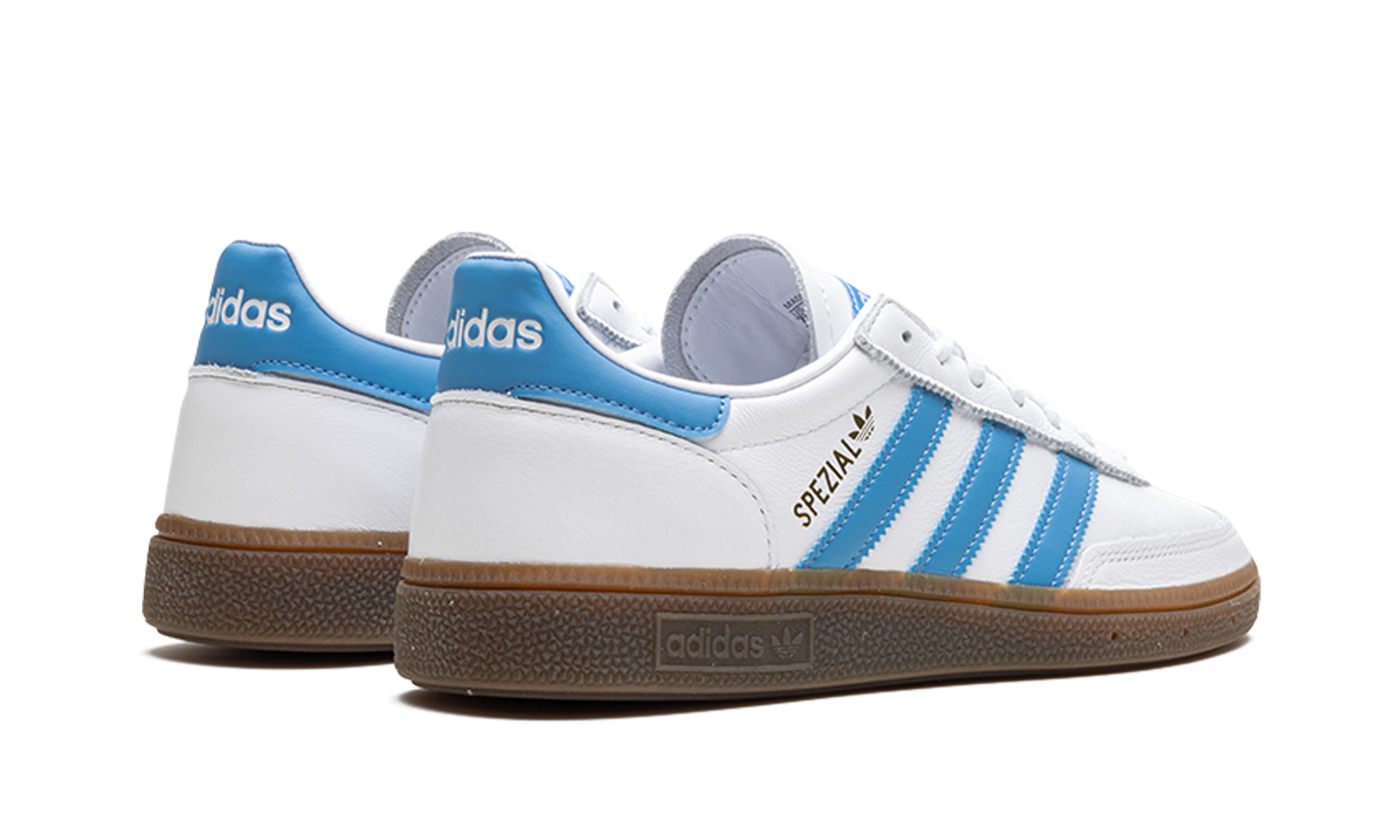 adidas handball spezial white light blue+IE3607+diagnol right behind view