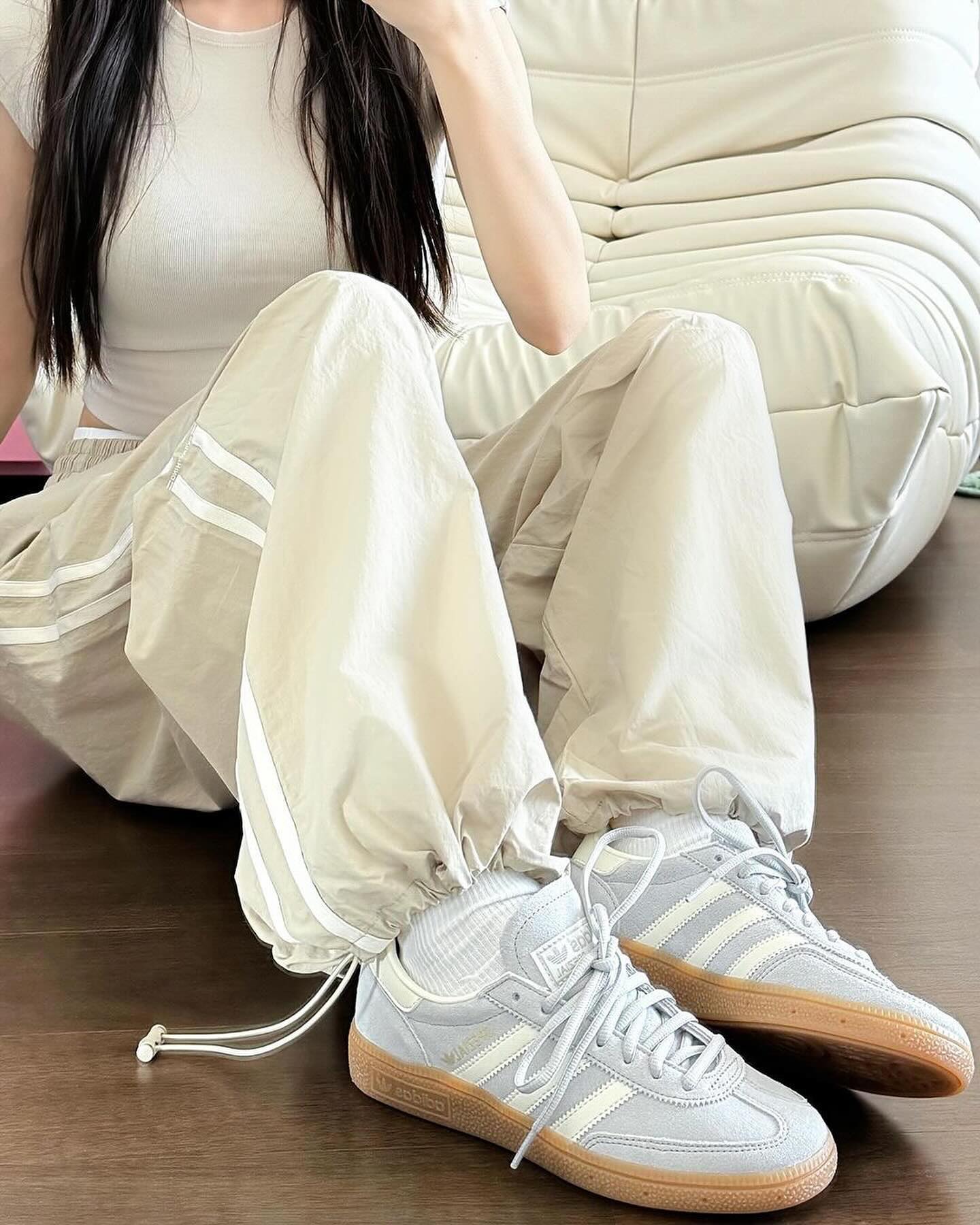 adidas Handball Spezial Wonder Silver Gum (Women's), Lifestyle View 3, SKU IF6491