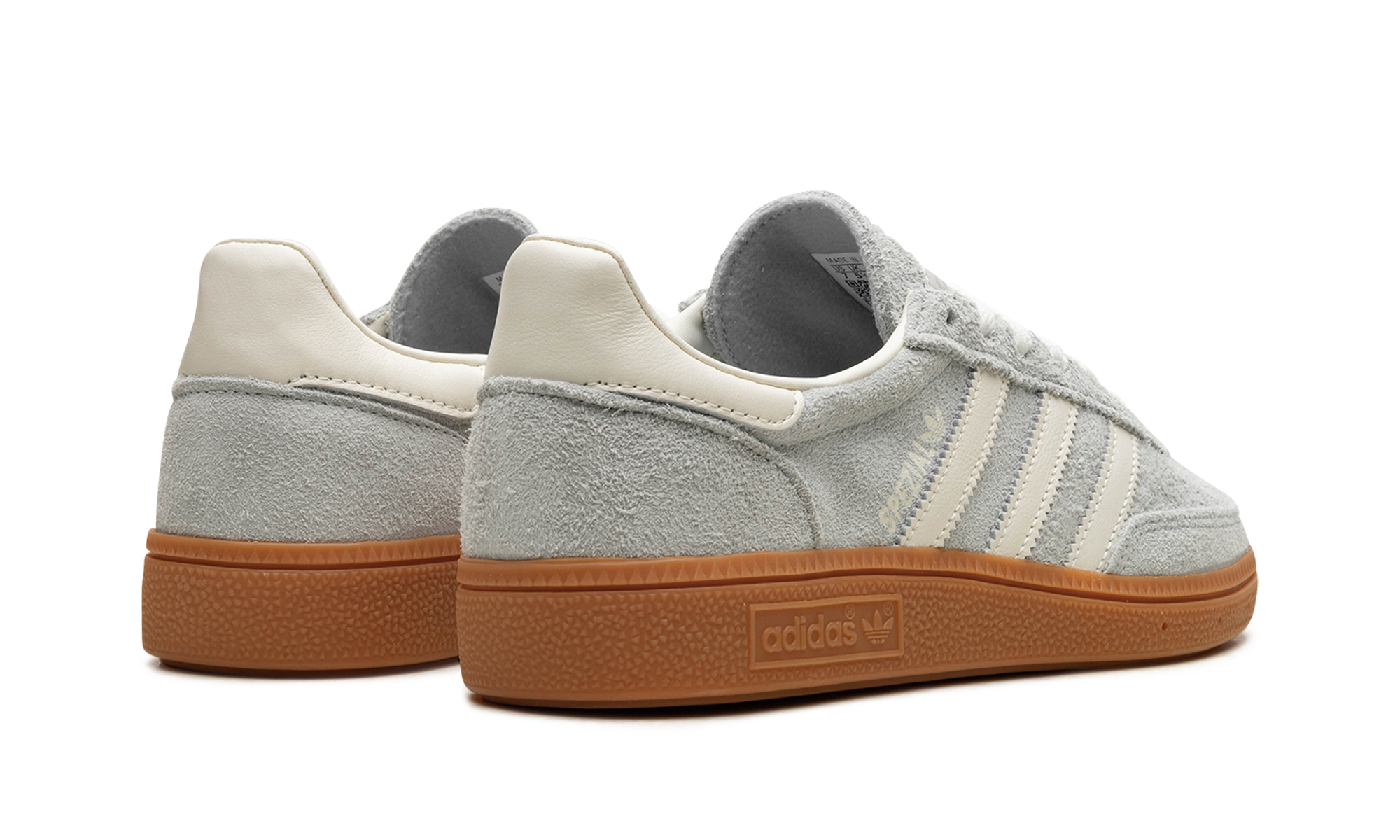 adidas handball spezial wonder silver gum women s+IF6491+diagnol right behind view