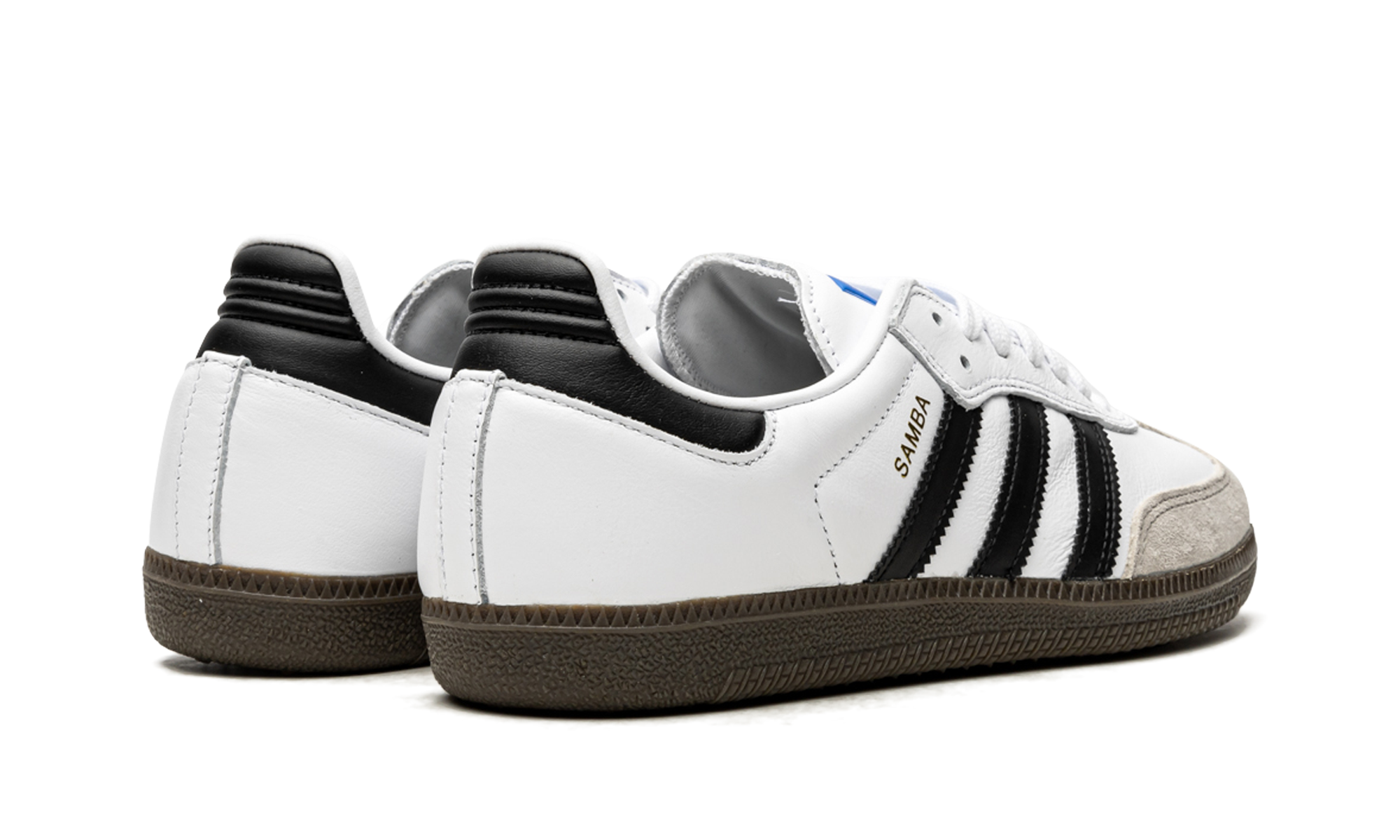 adidas samba adv cloud white core black+GZ8477+diagnol right behind view