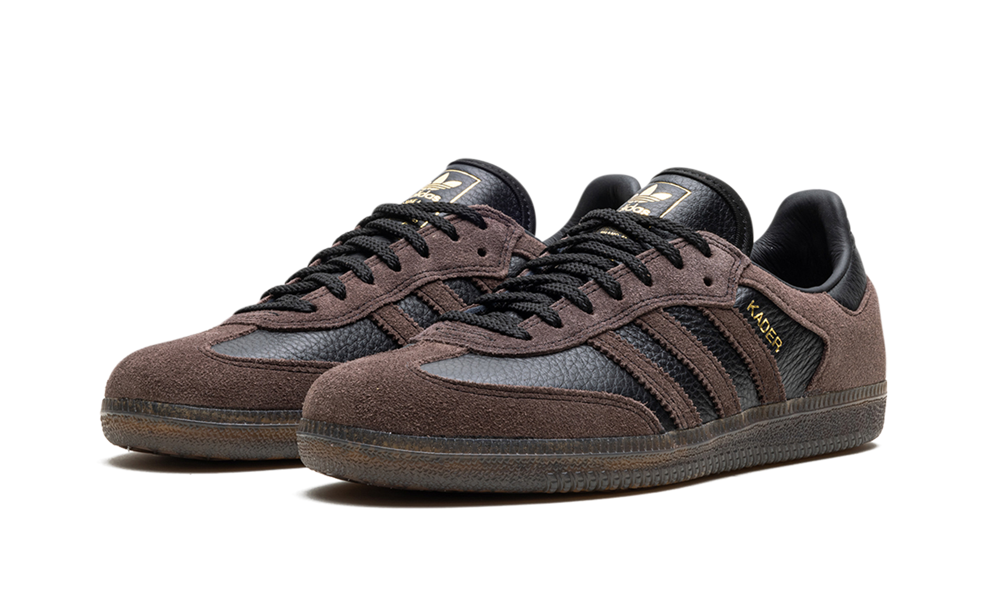 adidas samba adv kader sylla brown gum+IF9235+diagnol left view