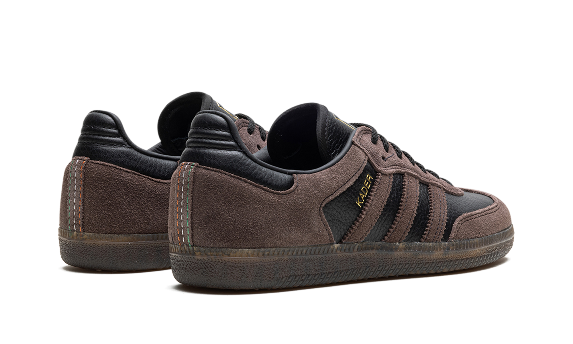 adidas samba adv kader sylla brown gum+IF9235+diagnol right behind view