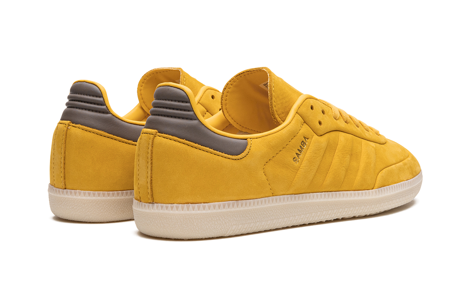 adidas samba bold gold+IG7601+diagnol right behind view