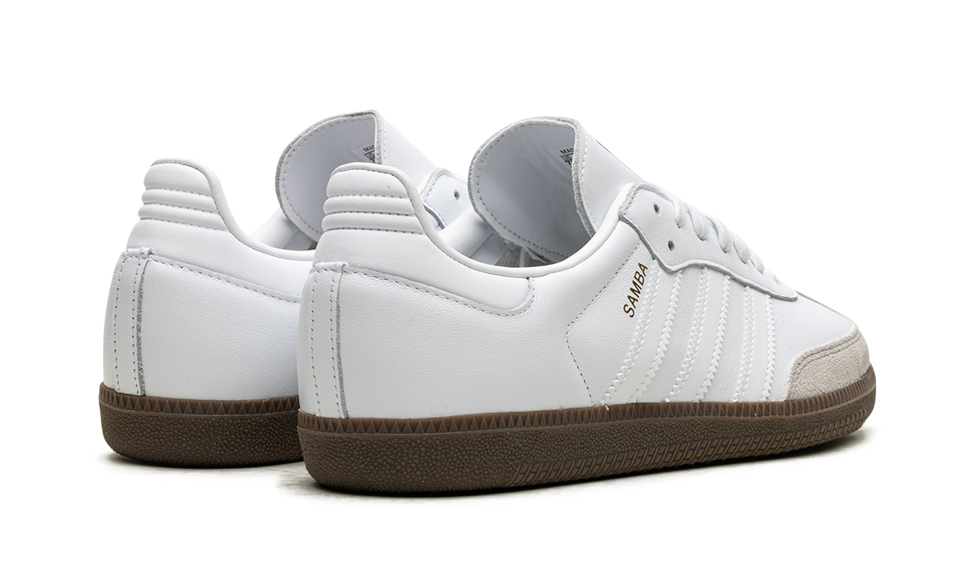 adidas samba cloud white blue gum+IE3439+diagnol right behind view