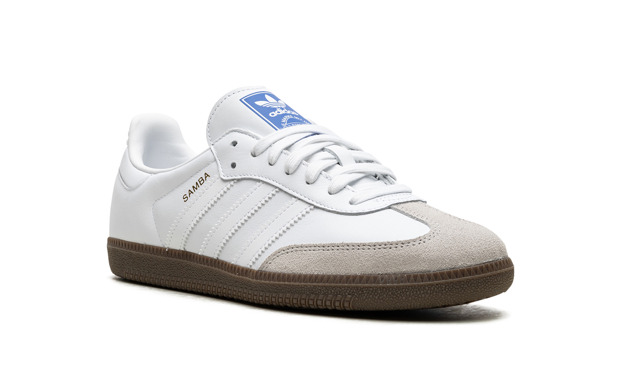 adidas samba cloud white blue gum+IE3439+diagnol right view