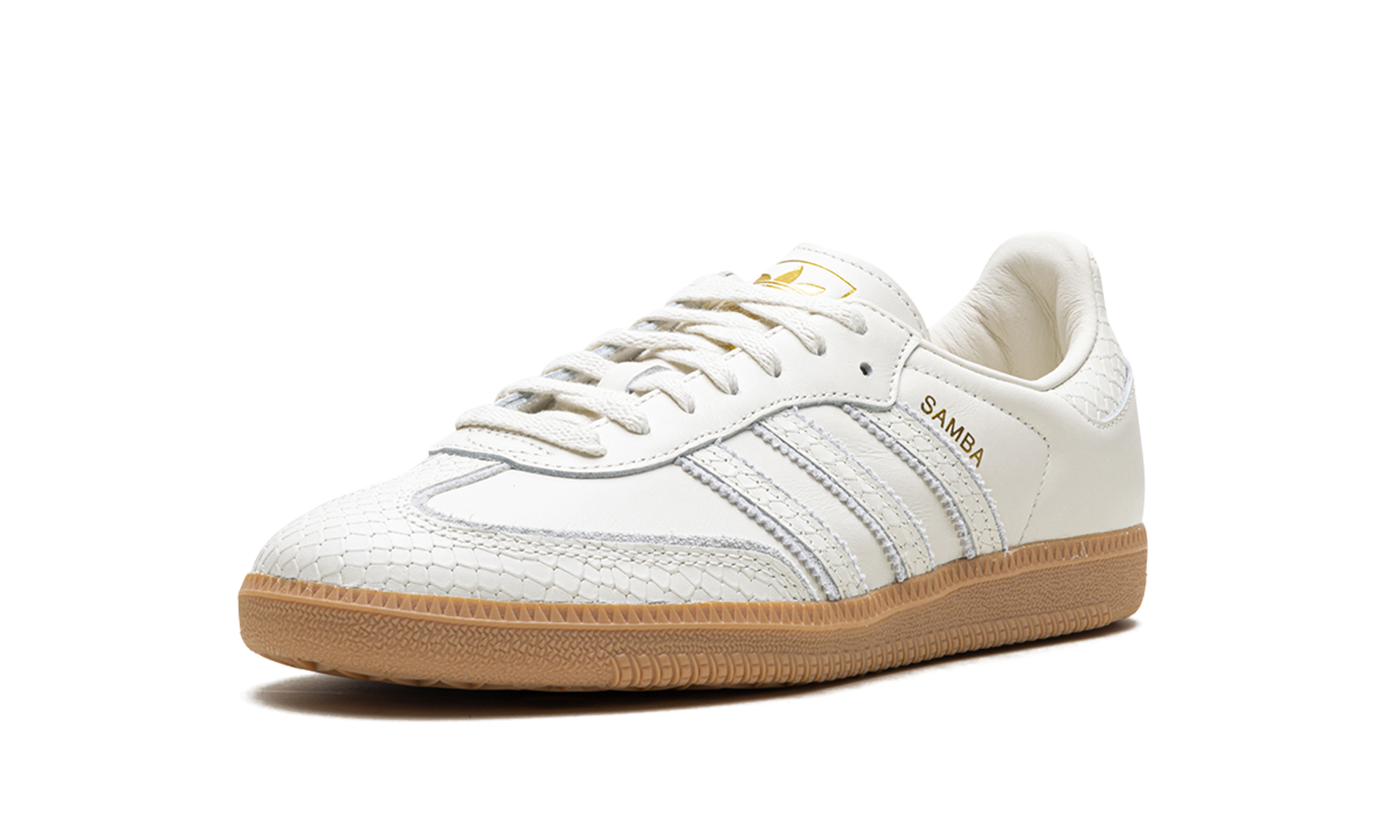 adidas samba core white snakeskin+IF1985+left diagnol single view