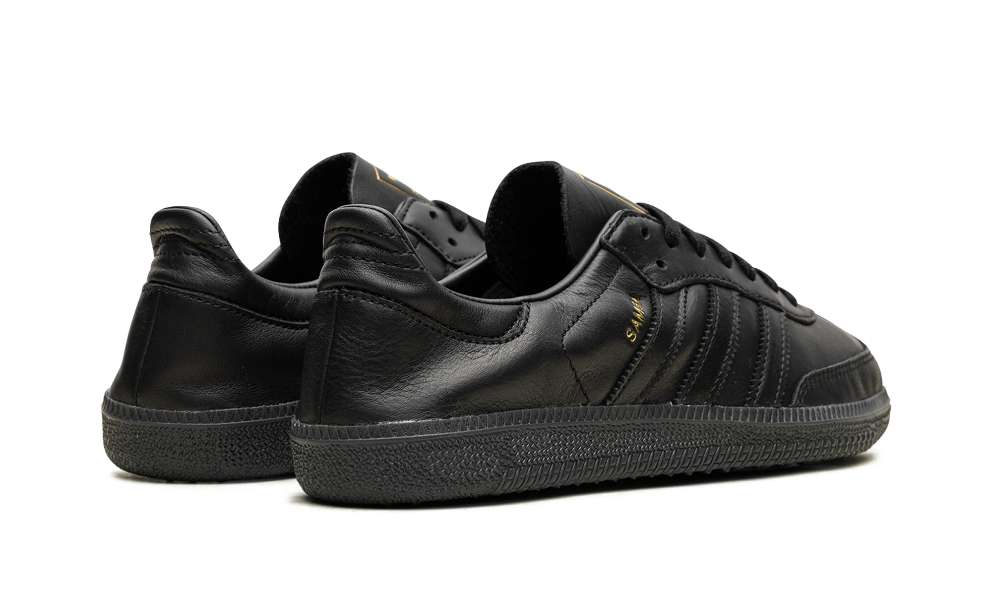 adidas samba decon core black+IG6172+diagnol right behind view