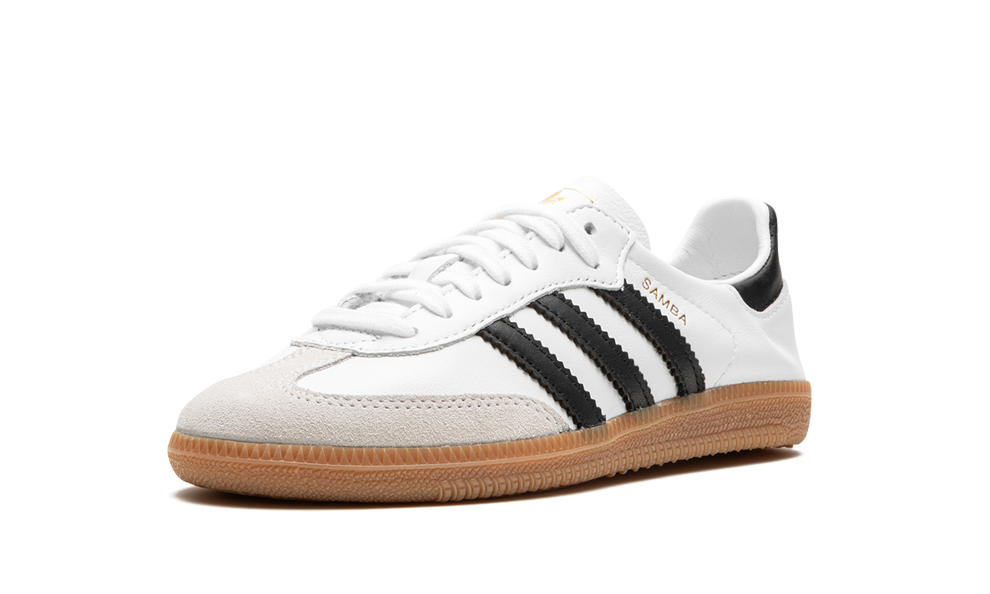 adidas samba decon white black gum+IF0642+left diagnol single view