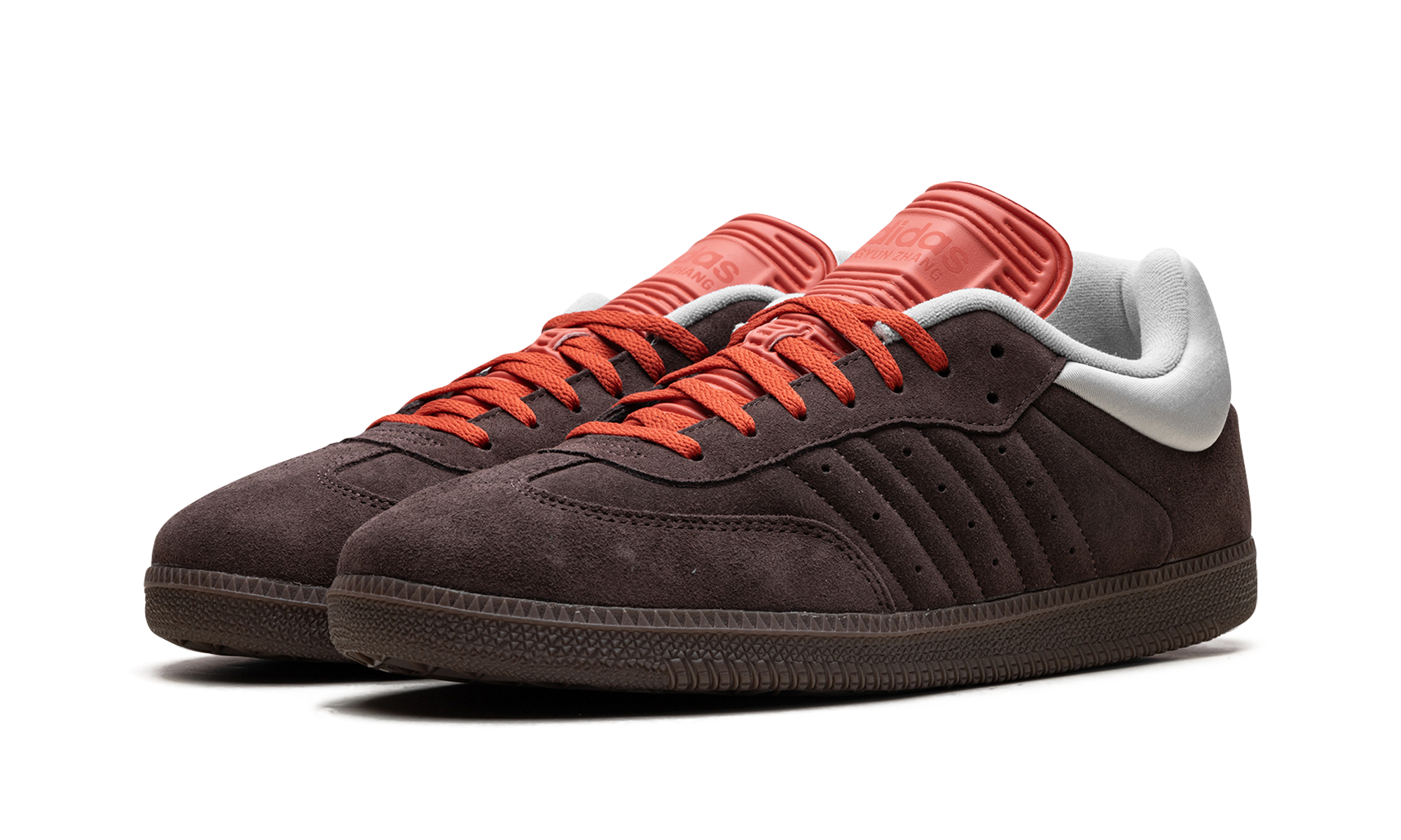 adidas samba dingyun zhang oxidized brown+IF9704+diagnol left view