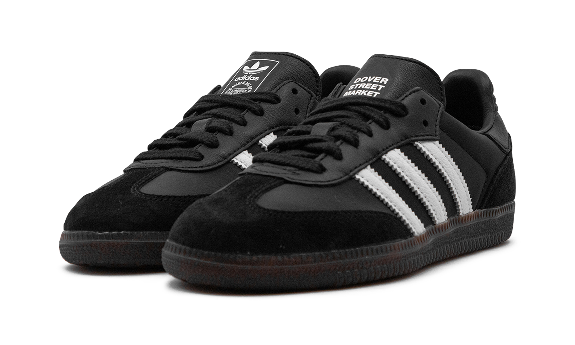 adidas samba dover street market black+IH4979+diagnol left view