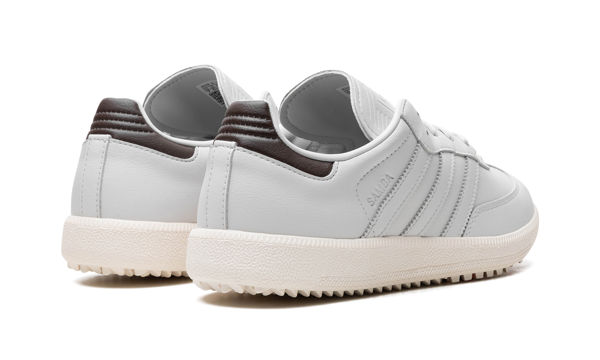 adidas samba golf grey brown+ID9297+diagnol right behind view