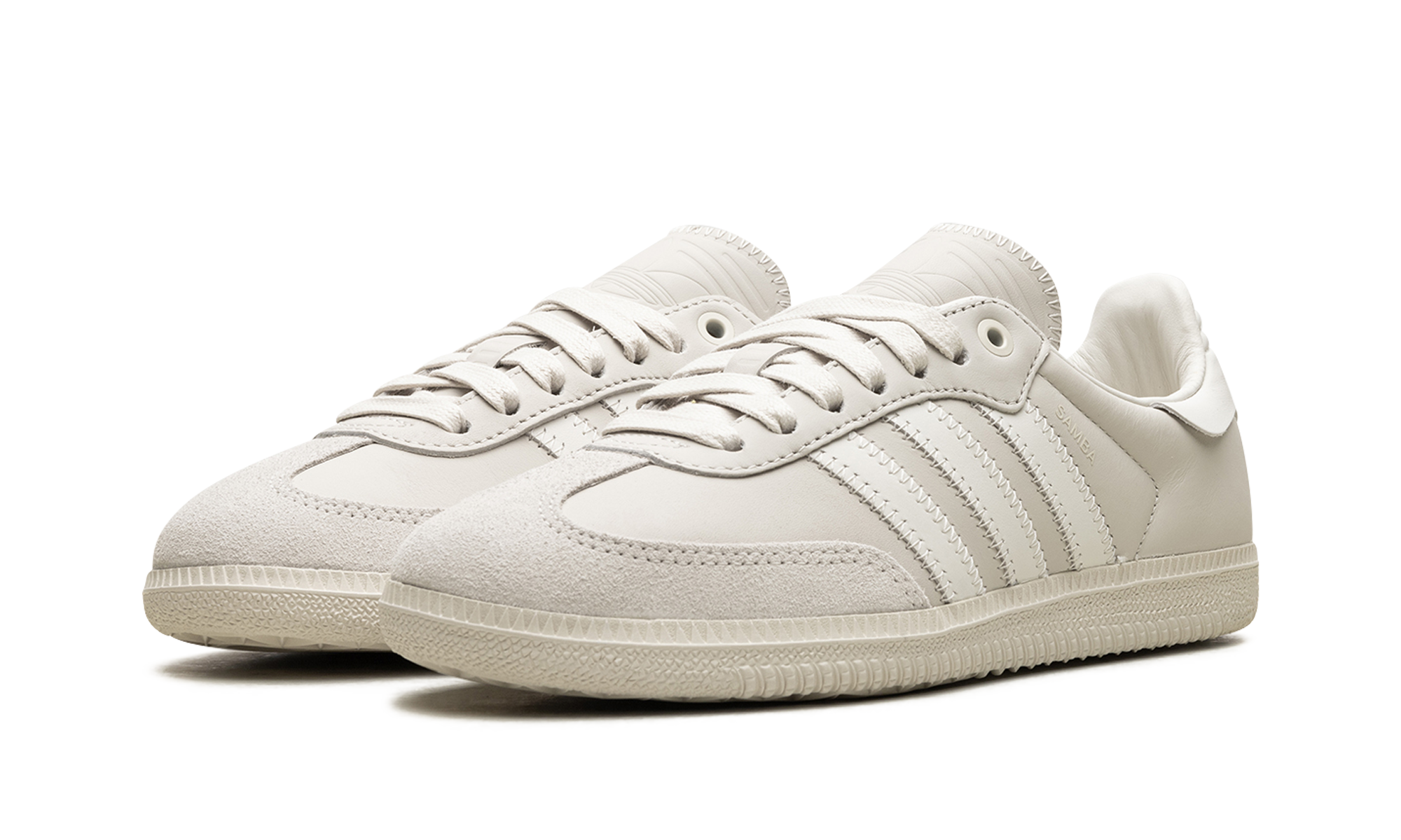 adidas samba humanrace cloud white+ID9067+diagnol left view