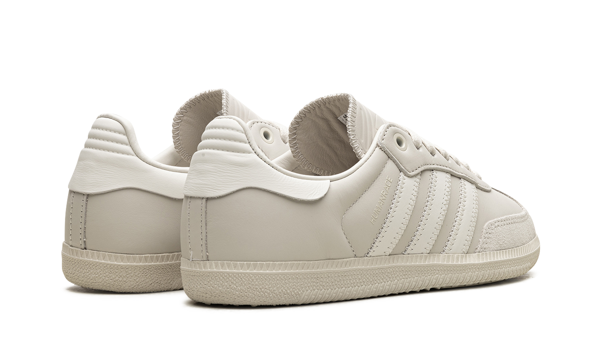 adidas samba humanrace cloud white+ID9067+diagnol right behind view