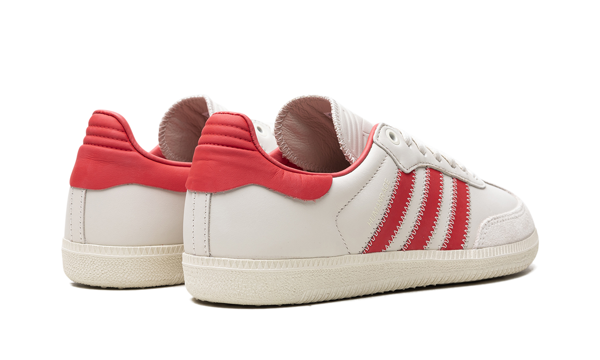 adidas samba humanrace glory red+ID9066+diagnol right behind view