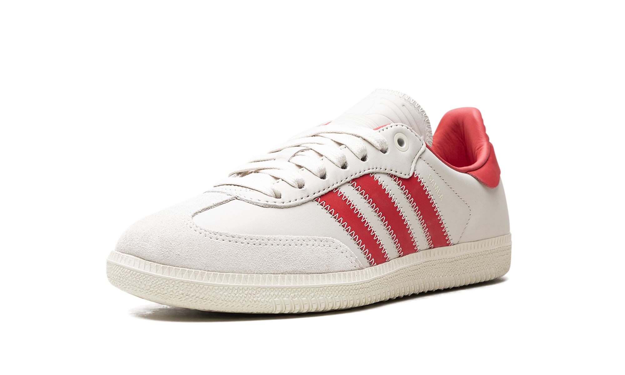 adidas samba humanrace glory red+ID9066+left diagnol single view