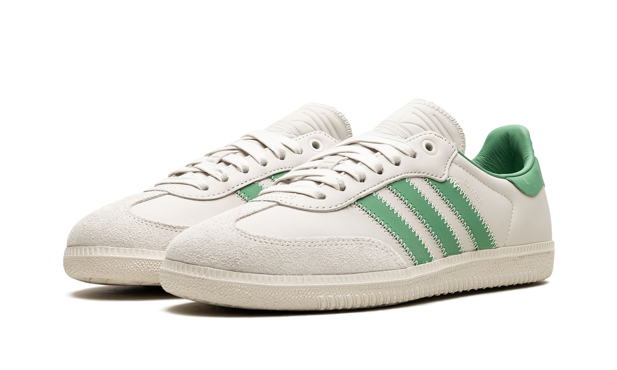 adidas samba humanrace preloved green+ID9064+diagnol left view