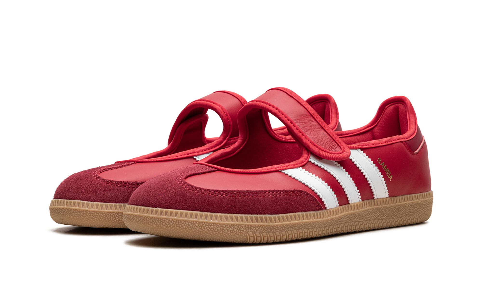 adidas samba jane scarlet white gum women s+JQ6446+diagnol left view