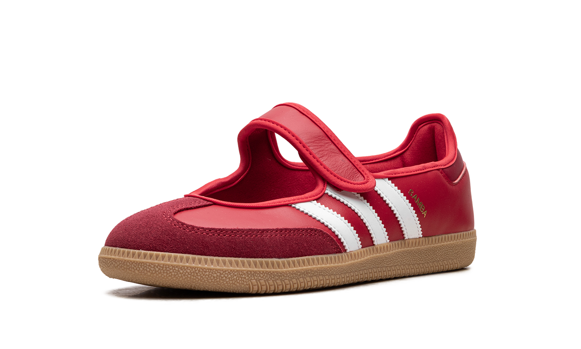 adidas samba jane scarlet white gum women s+JQ6446+left diagnol single view