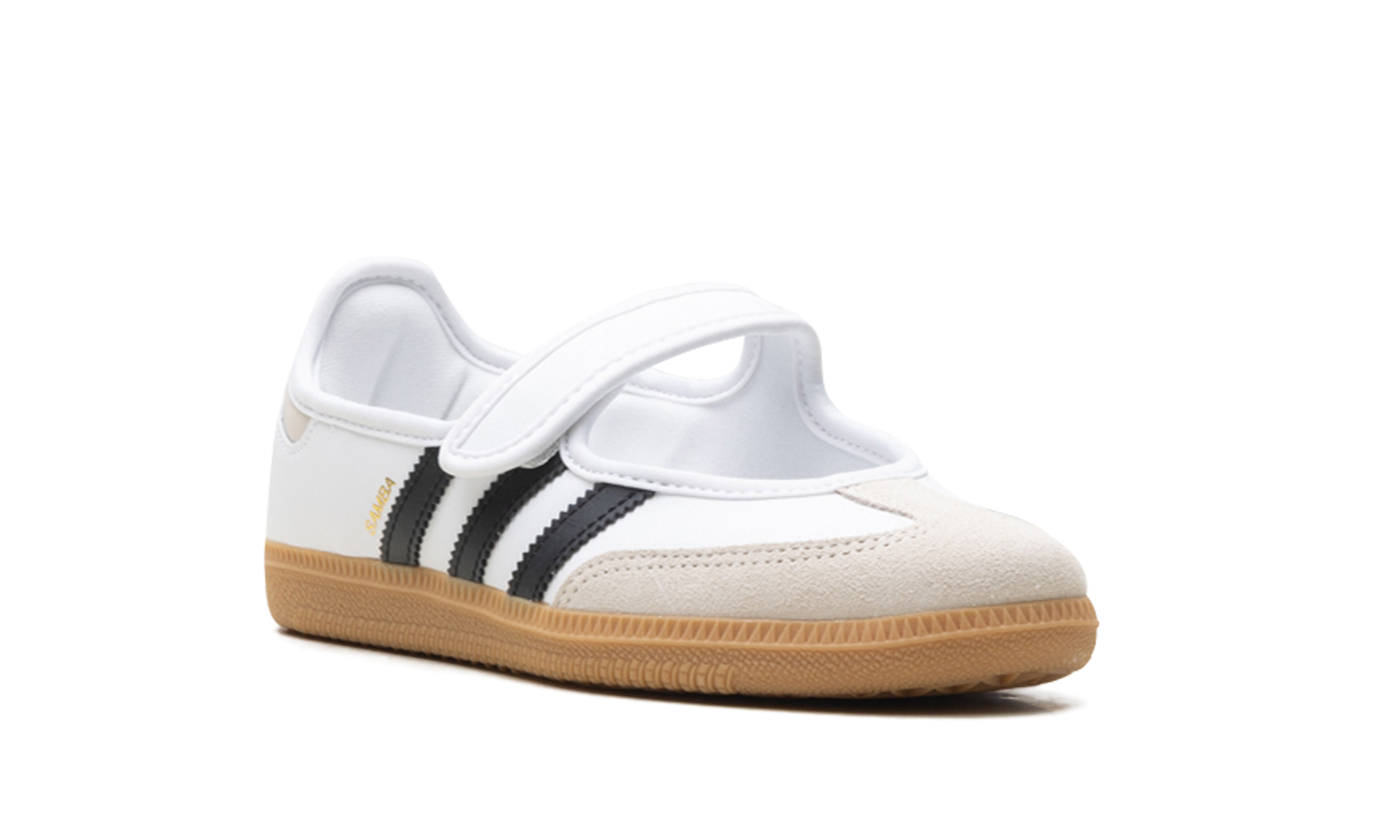 adidas samba jane white black gum gs+JR7436+diagnol right view