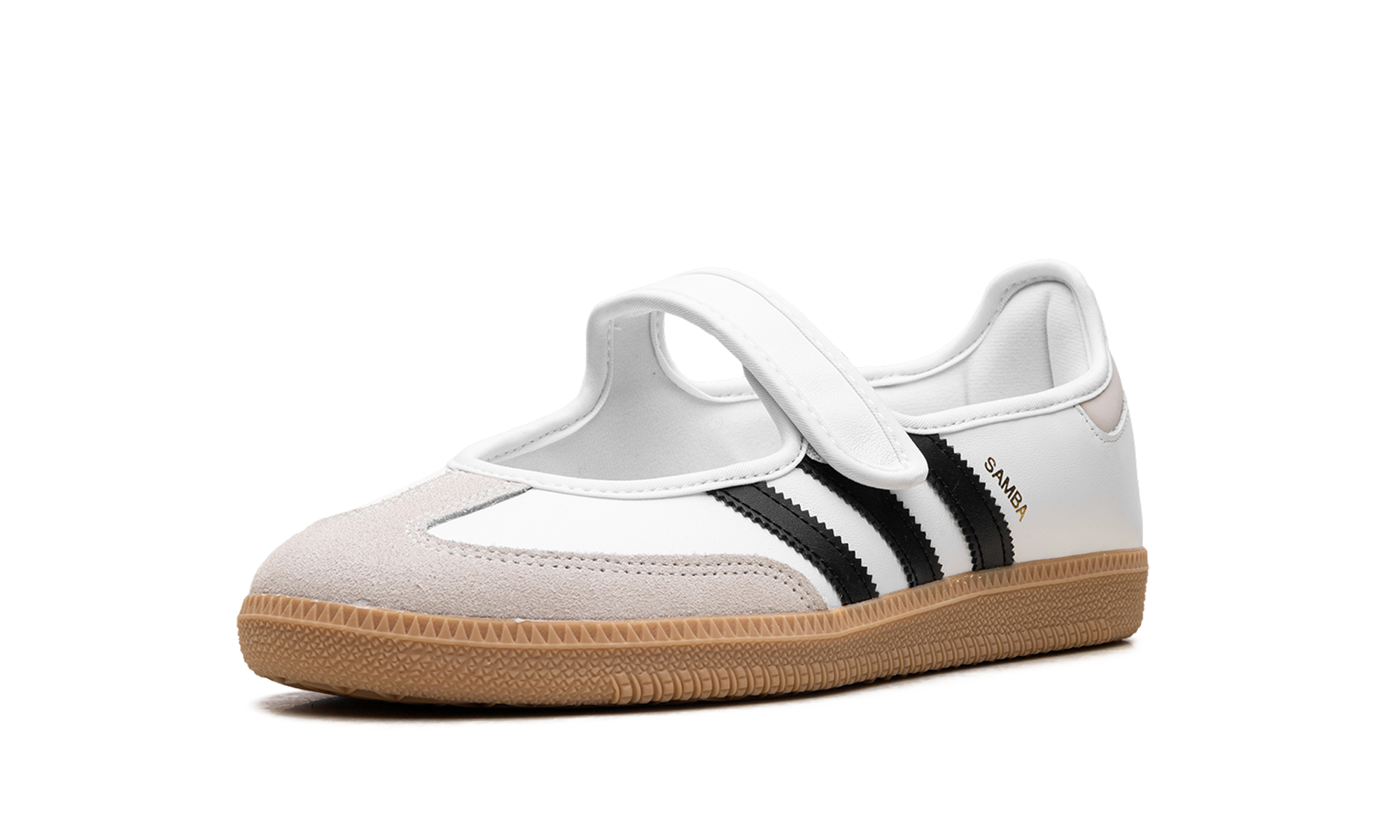 adidas samba jane white black gum women s+JR1402+left diagnol single view