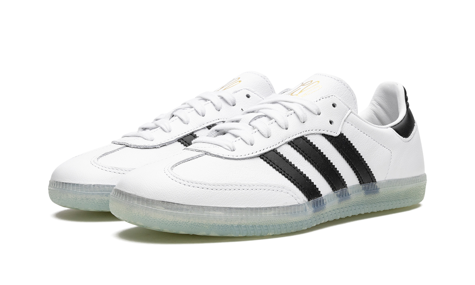 adidas samba jason dill white black+GZ4730+diagnol left view